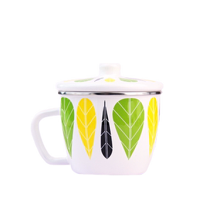 加厚搪瓷快餐杯泡面碗电磁炉燃气灶通用热牛奶打饭煮泡面食堂饭盒