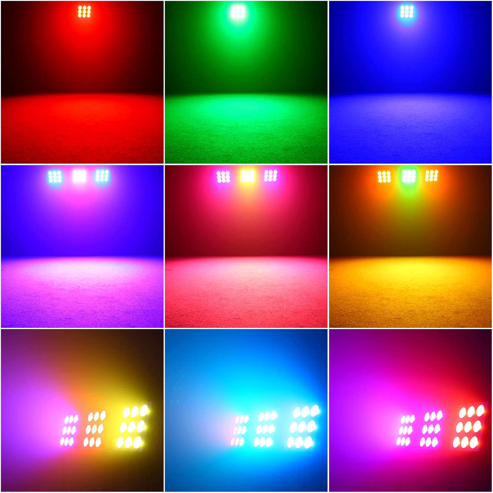 9颗25颗LED方形矩阵灯RGBW频闪洗墙氛围灯5*5 点控背景效果灯