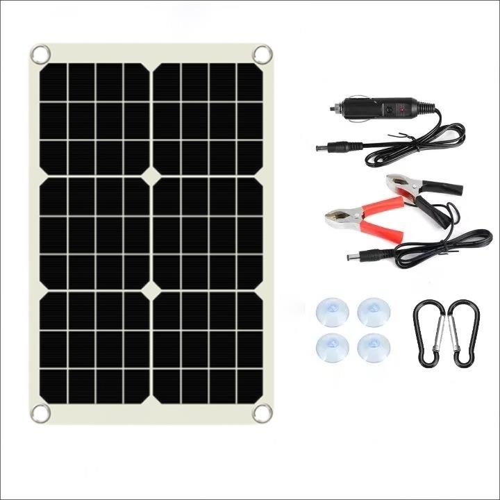 热销高转换20W太阳能板柔性太阳能充电板光伏12V24v控制器户外