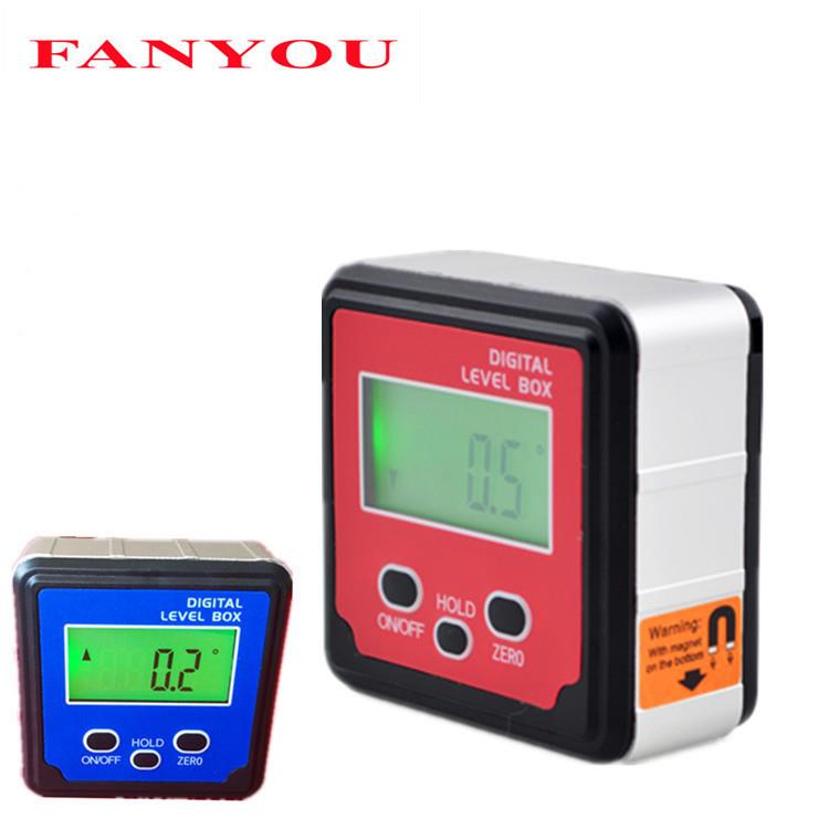 凡莜 数显倾角仪 角度尺 量角器 倾角盒水平尺坡度仪 量角仪 三键