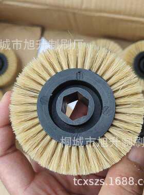 工业毛刷轮小型猪鬃播种机毛刷辊轮圆柱形筒刷定型机专用除尘轮刷