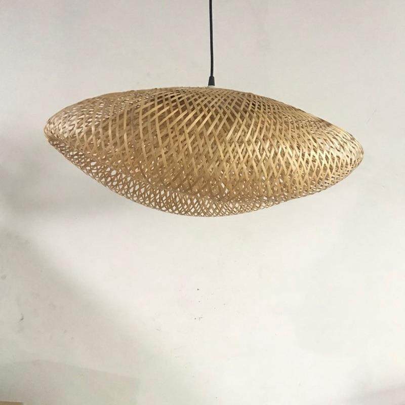新中式竹艺竹编吊灯创意餐厅火锅店灯具田园风格竹丝竹篾装饰吊灯