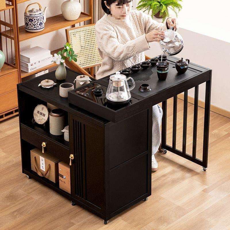 移动茶桌茶台小茶车阳台客厅家用泡茶几茶具套装全自动烧水壶一体