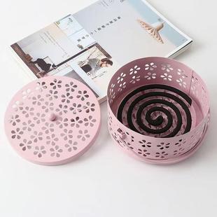 铁艺蚊香盘托家用神器蚊香架子防火防烫带盖室内创意香炉放蚊香盒