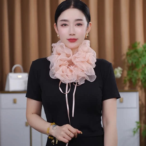 百搭日常围巾丝巾外搭洋气丝巾