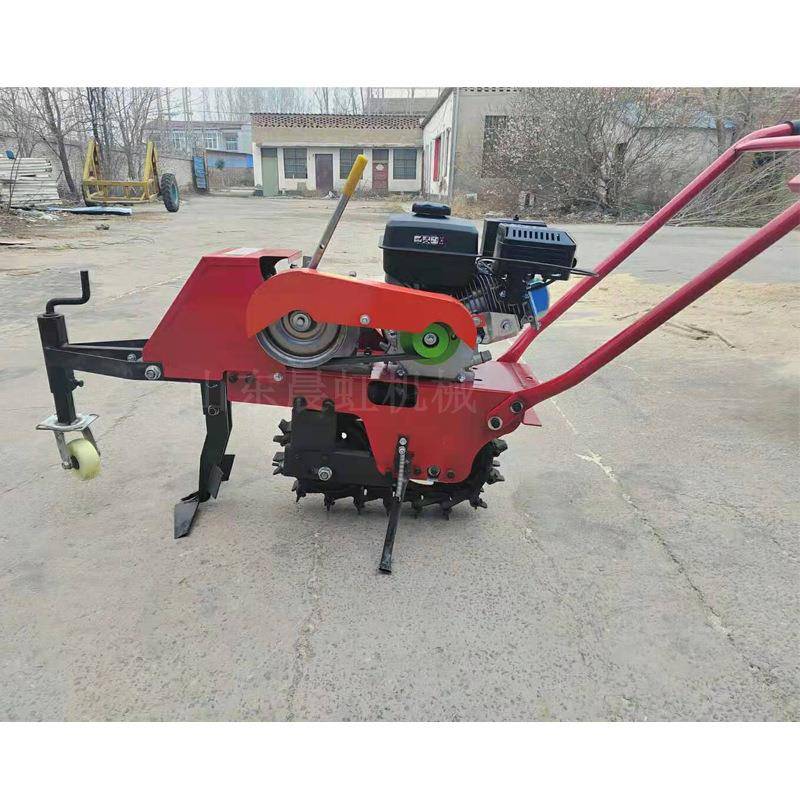手扶汽油挖蒜机大蒜收获机双行链轨式刨蒜机