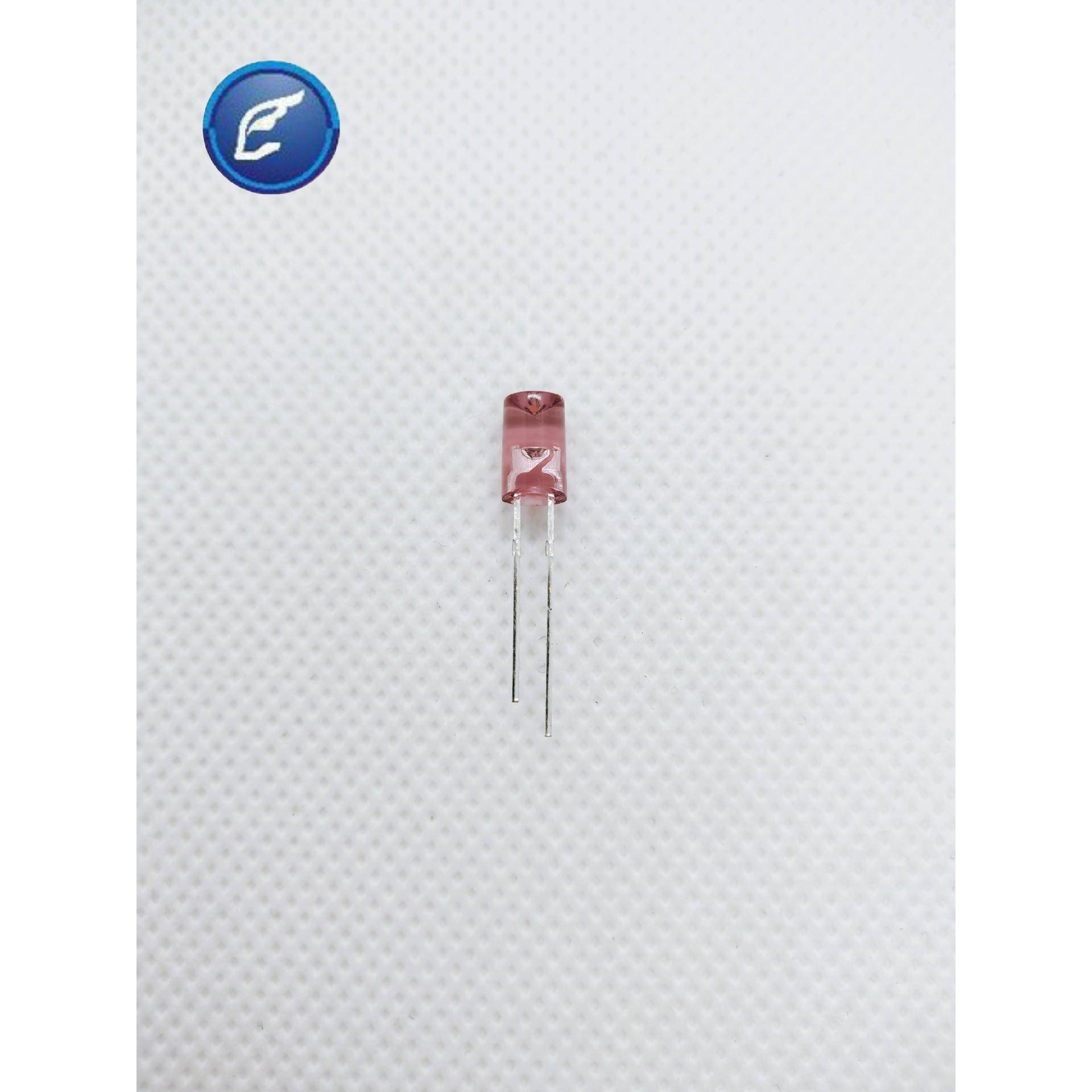 5mm内凹无边透明单闪紫发紫短脚led灯珠紫色发光二极管指示灯