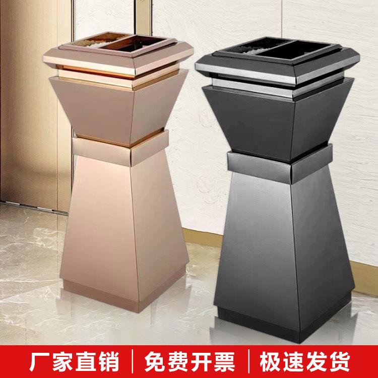 立式不锈钢垃圾桶商用酒店宾馆大堂走廊带烟灰缸电梯口吸烟垃圾箱