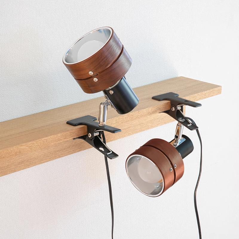 E27书房实木日式台灯夹子灯LED床头卧室书架灯学习灯工作灯灯具