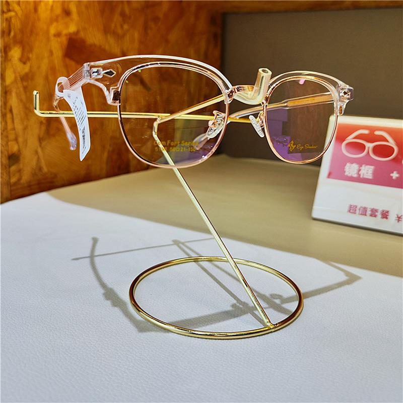 金属金色黑白色眼镜展示架立式单支简约墨镜陈列道具太阳镜收纳架