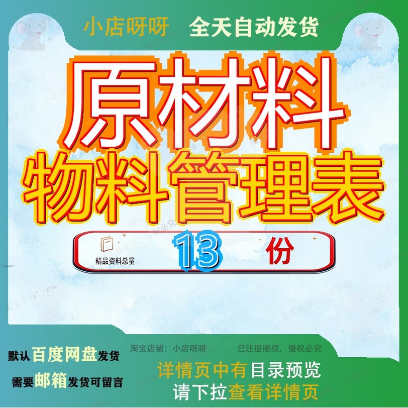 原材料物料管理表生产部零件消耗程序表格原领用记录表需要量表