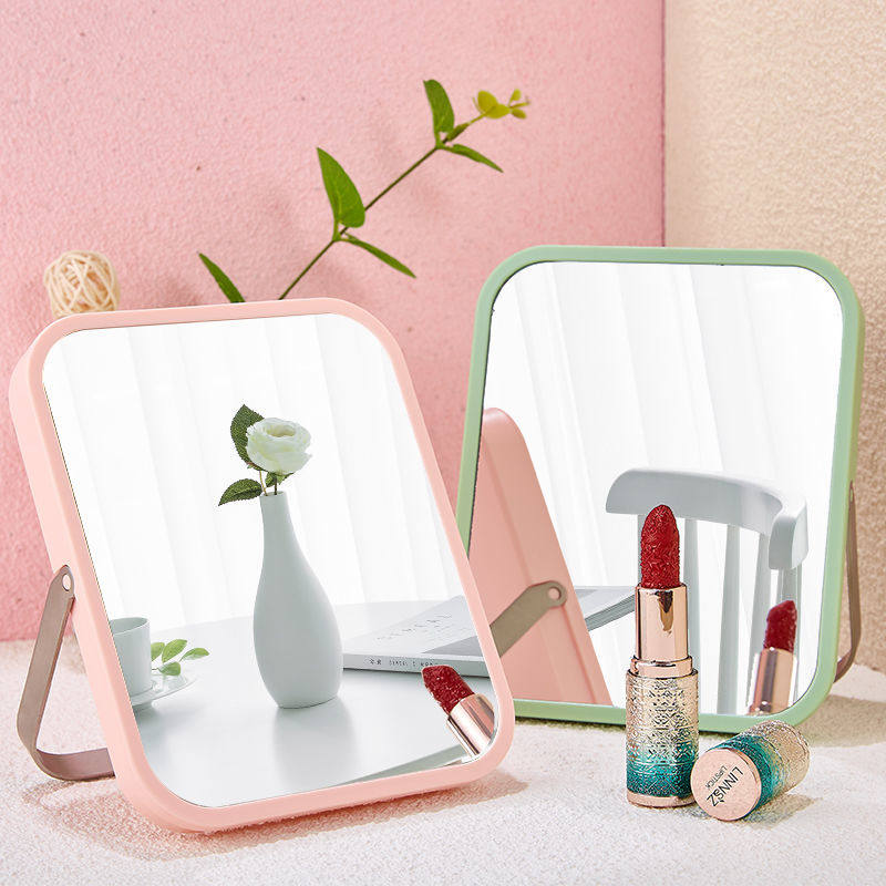 ins风高清折叠化妆镜便携卧室宿舍桌面随身可折叠镜子台式化妆镜