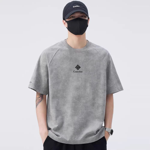VISVIM SHINY潮牌短袖t恤男夏季新款扎染印花宽松百搭时尚半袖衫