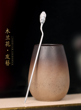 复古典木兰花新中式宫廷发钗发簪