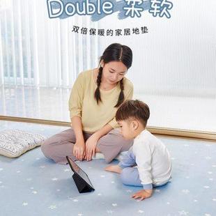 超柔布全铺拼接毛地毯方块厚卧室泡沫地垫儿童爬行地垫客厅