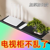 电视机背部置物架电脑显示器收纳架免打孔支架放机顶盒wifi 架子