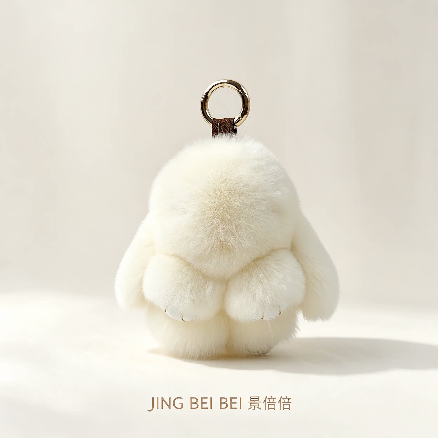 云兔团子真獭兔毛书包挂件钥匙扣图片