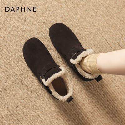 达芙妮2025新款冬季加绒雪地靴