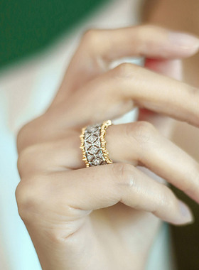 ninina法式雕花镂空戒指