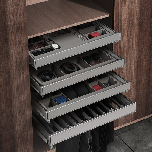 伸缩裤架衣柜内多功能抽拉西裤架家用阻尼推拉挂裤神器抽拉裤架