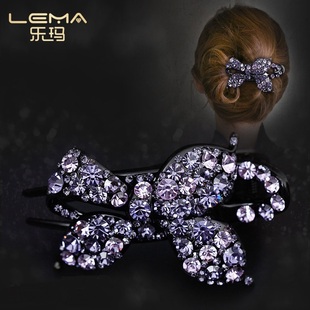 镶钻发抓夹大中号弹簧发夹韩国鸭嘴夹顶夹头花发卡发饰妈妈盘发夹