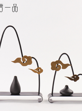 新中式禅意陶瓷山景摆件现代家居客厅玄关样板间售楼X处酒店装饰