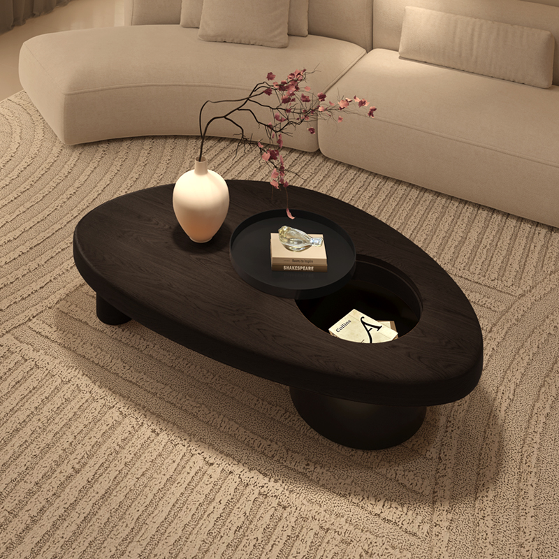 白蜡木茶几客厅2024新款中古风