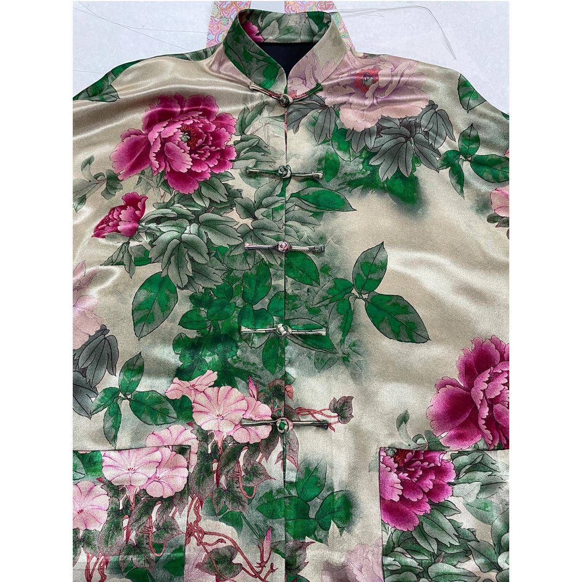 中旗国风KLQ新中式外套装套装定制手工订制女袍来料工来图量身加