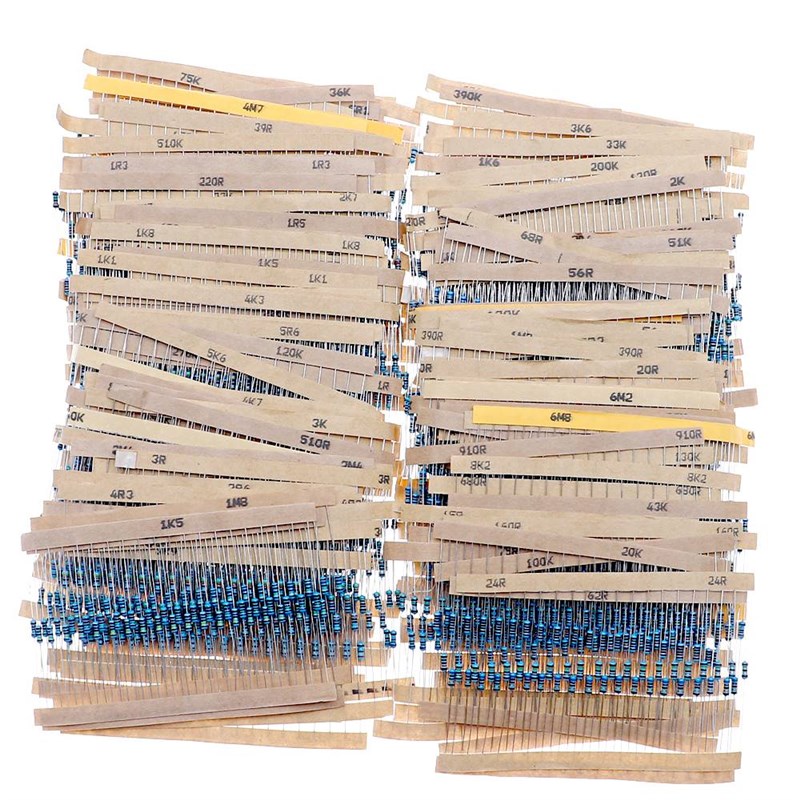 3120个156种全系列插件五x色环电阻器 1/4W金属膜电阻包 元件包