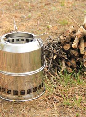 橄露榄碳炉不锈便钢柴火灶叠携户外郊外营野折炊2021炉潮州煮茶卡