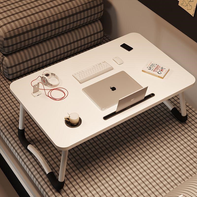 床上小桌子学生书桌学习桌可折宿舍叠桌炕桌上P铺笔记本电脑桌飘