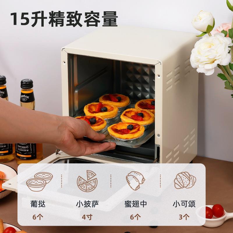 家用15L电烤箱 立体镜面商用大容量烘焙面包披萨等电烤箱工厂直销