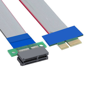 PCIE延长线PCI-E转接软排线X1转16X显卡4X转8X增高卡PCI公对母2.0