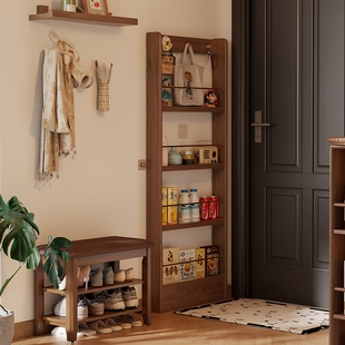 书架儿童绘本架门后收纳置物架墙边落地窄书柜不占地方的书架