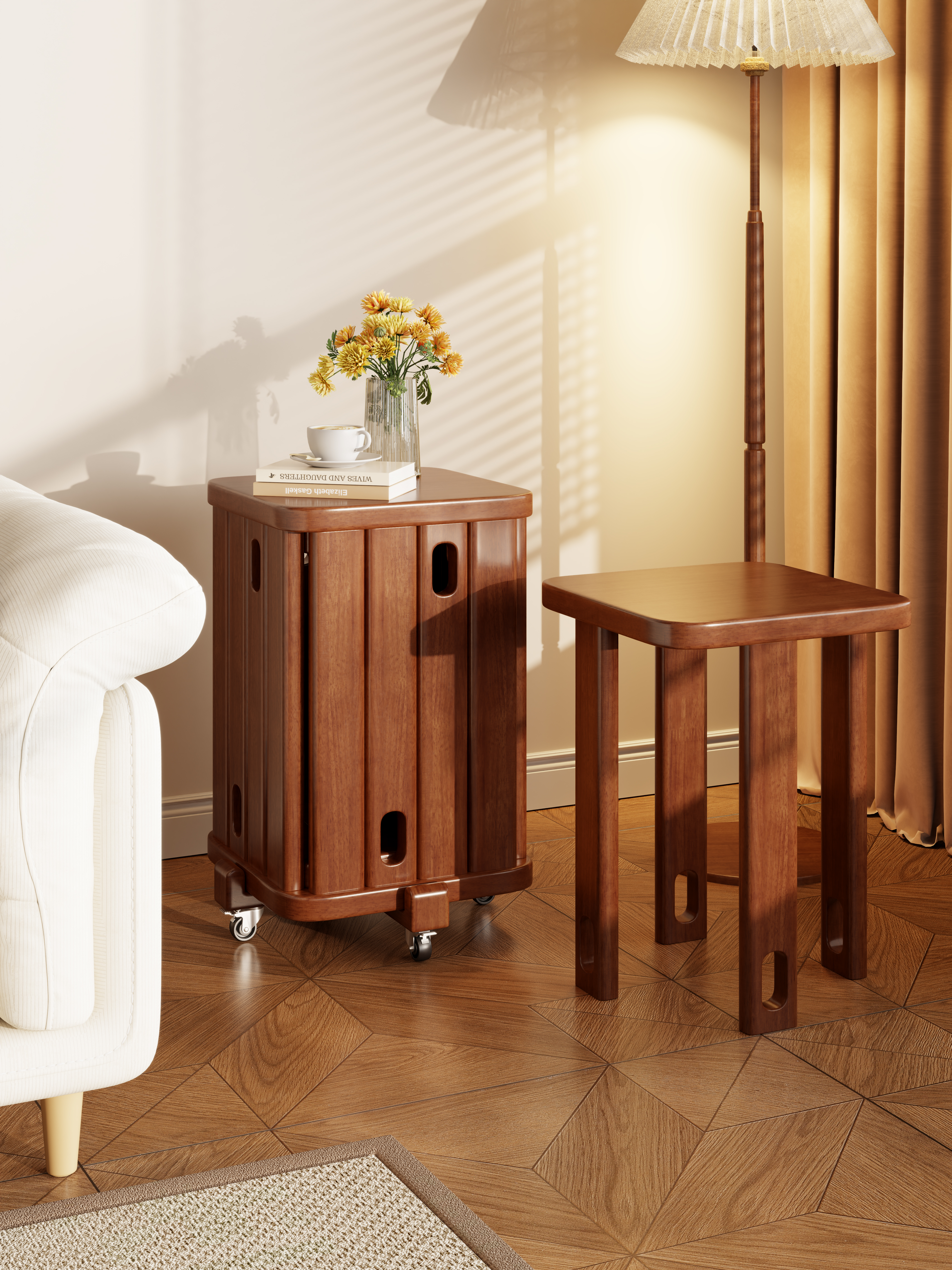 实木凳家用可堆叠组合方凳客厅餐桌凳储物叠叠凳木凳圆凳