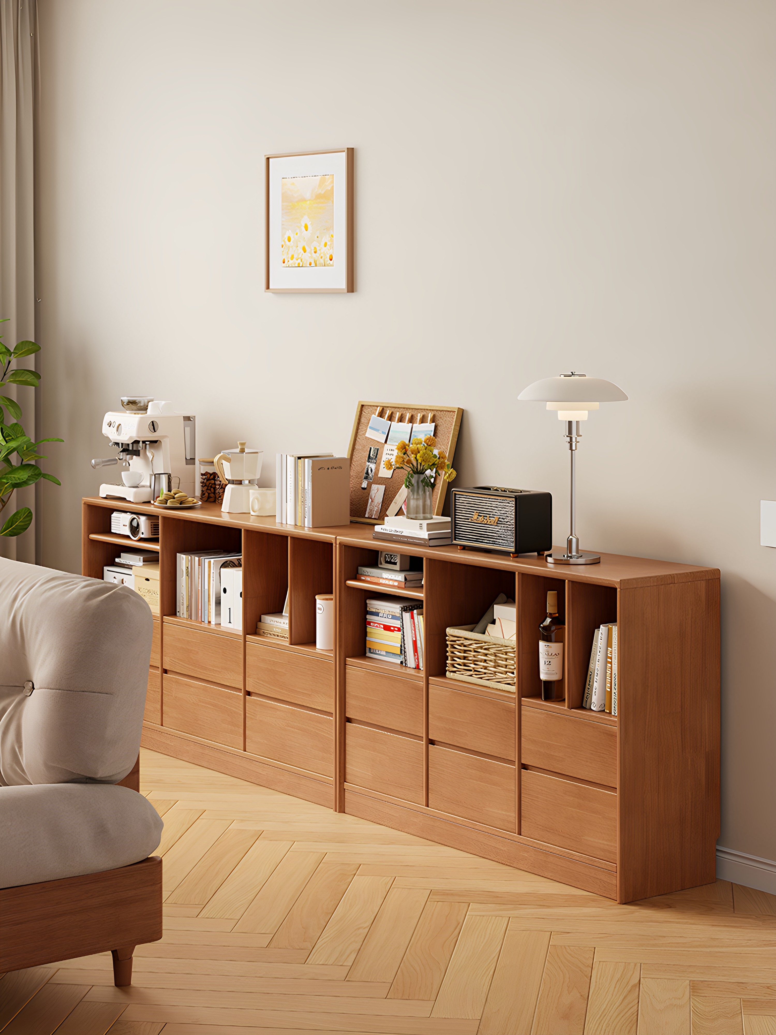 中古收纳斗柜艺术感卧室储物柜一体靠墙床尾抽屉覆古书柜置物架,住宅家具,斗柜,淘宝优惠券,粉丝福利购,淘宝优惠卷