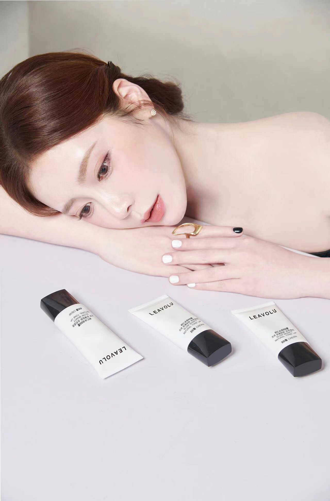 正品LEAVOLU时仁水光BB霜遮瑕保湿持久控油不脱妆粉底液欧尼同款