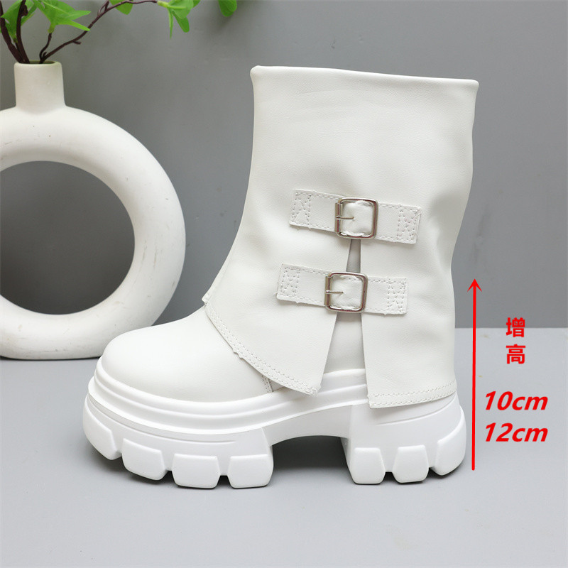 12cm小个子内增高裤管靴女