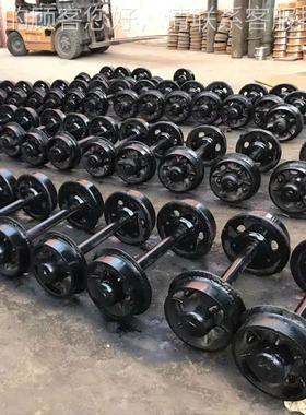 矿330050矿车轮对铁路用实心轨道轮车对铸铁铸钢煤心 空矿轮子包