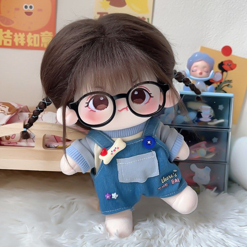 难哄棉花娃娃20cm娃衣裸娃女孩带骨架毛绒玩偶公仔送同学朋友礼物