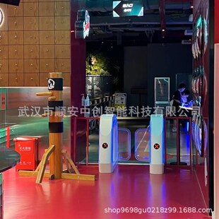 电竞乐园水上世界游乐园烤漆摆闸二维码 闸机售票检票通道闸 扫码