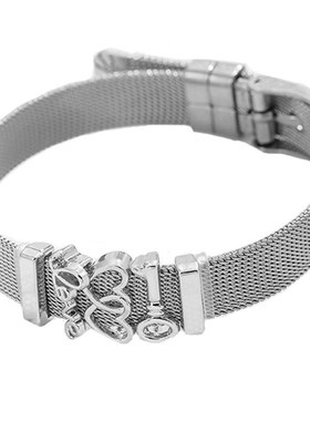 10mm不锈钢手表链式手链 DIFY简约爱心手链送朋友饰品