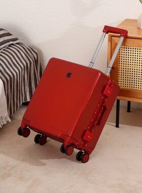 红色行李箱女2024新p款结婚陪嫁小型18寸可登机坐人密码小旅行皮