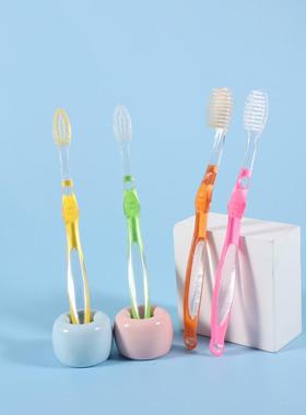 软毛牙刷成人103侣0支情 超软-细毛牙刷独立包装 家庭装儿95350童