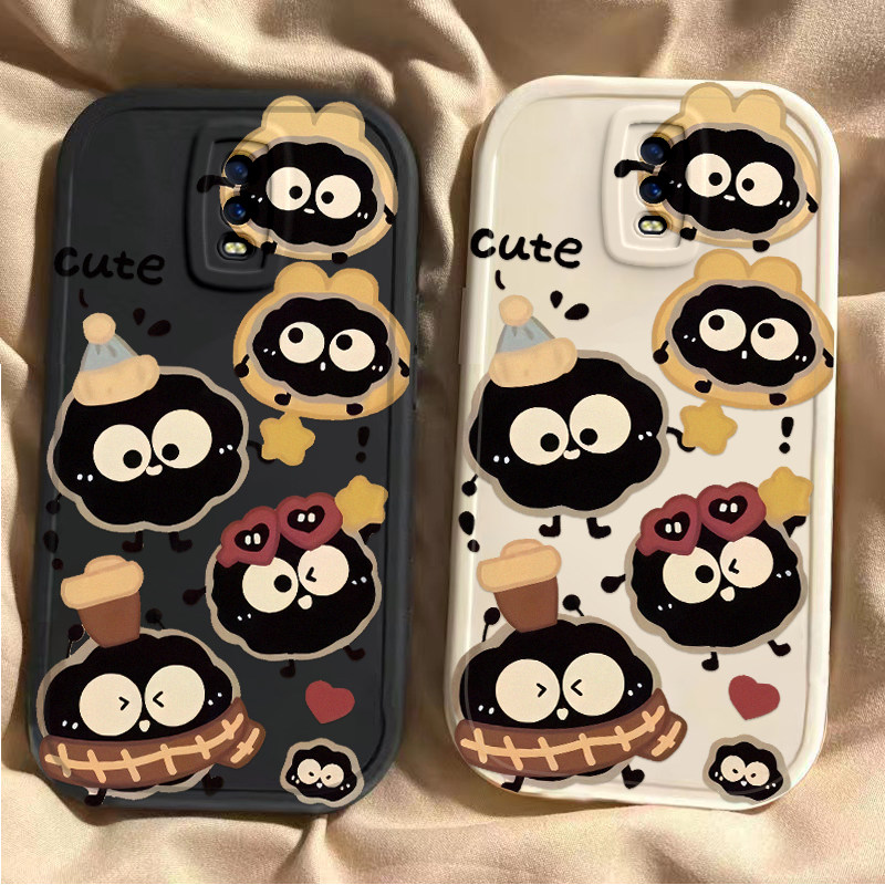 饼干煤球oppor17手机壳新款opopr15梦境标准版可爱R11全包防摔opr11s软硅胶套R9sk卡通r17pro男r15x女r9m情侣