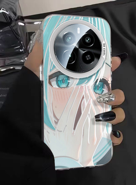初音未来真我gt5pro手机壳realme11/12pro+/10可爱OPPO保护套gtneo6se/2T全包v23i防摔v13高级感q3pro卡通v25