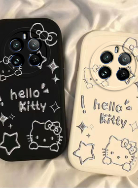 银线条凯蒂猫真我12pro手机壳realme11por+新款V20可爱OPPOV30t防摔真我10硅胶套v23i女v15全包v11s潮V3软v25