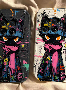 涂鸦猫咪一加Ace3Pro手机壳1+Ace3Por新款PJX110保护套OPPO硅胶oneplusAce男女1加AEC全包防摔1十AC软外壳潮