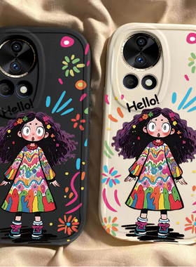 涂鸦女孩华为nova12pro手机壳11SE新款Nova10por创意Hinove9硅胶套novo87防摔n0va6男女nava5ipr0外壳4e全包3