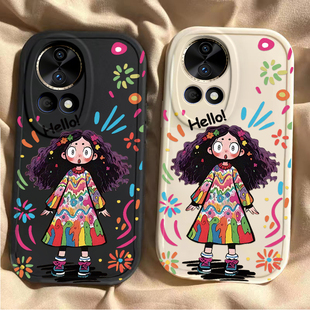 涂鸦女孩华为nova12pro手机壳11SE新款Nova10por创意Hinove9硅胶套novo87防摔n0va6男女nava5ipr0外壳4e全包3